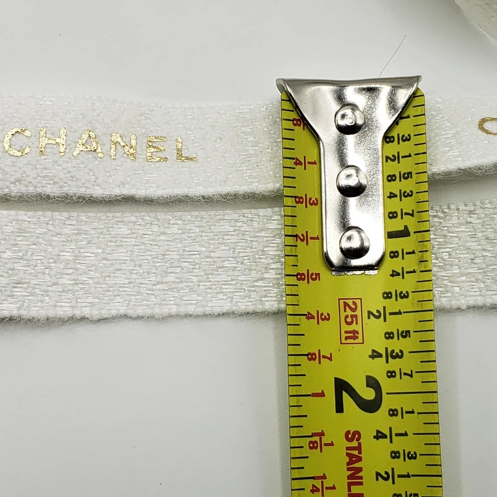 Chanel White Gold Ribbon 160 inches - Picture 3 of 3